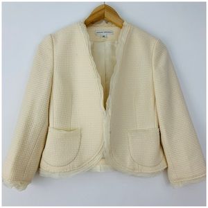 Vanilla Chiffon Trim Jacket